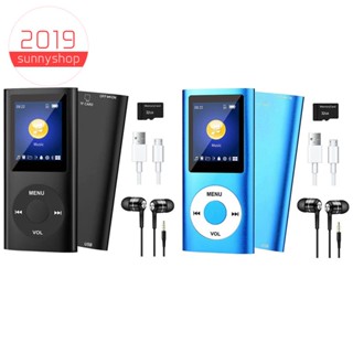 เครื่องเล่นเพลง MP3 บลูทูธ 5.0 พร้อมการ์ด TF 32GB FM หูฟัง HiFi แบบพกพา