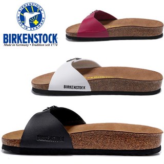 Birkenstock รองเท้าแตะ พื้นแบน แต่งหัวเข็มขัด เข้ากับทุกการแต่งกาย แฟชั่นฤดูร้อน สําหรับผู้ชาย และผู้หญิง