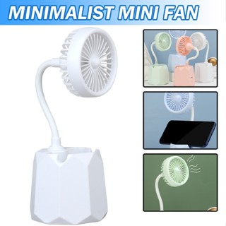 Mini Flexible Small Fan USB Rechargeable Desktop Pen Holder Phone Stand