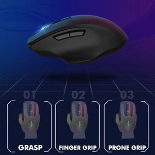 GOOJODOQ เมาส์ไร้สาย Bluetooth 2.4G 4000 DPI ชาร์จเงียบ ใช้กับแล็ปท็อป/แท็บเล็ต/Android gaming