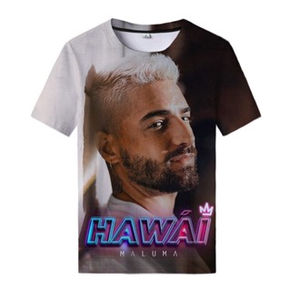 เสื้อยืด พิมพ์ลายโลโก้ Maluma Hawai แฟชั่นสตรีท สไตล์ฮาวาย