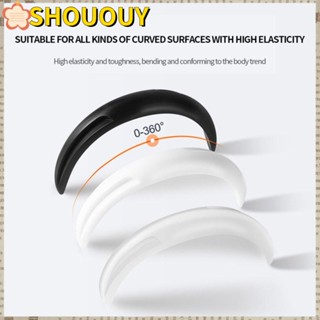 SHOUOUY แถบสติกเกอร์ PVC กันรอยขีดข่วน มีกาวในตัว ทนทาน สําหรับกระจกมองหลังรถยนต์ 6 ชิ้น ต่อชุด