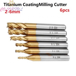 【COLORFUL】End Mill Cutter Hard Wood High Speed Steel PVC Plastic Spiral Bit Wood 4.0