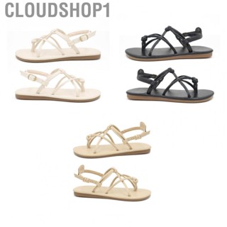 Cloudshop1 Summer Shoes  Comfortable Simple Flat Sandals for Beach Vacation