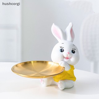 [hushcorgi] ใหม่ พร้อมส่ง ถาดรูปปั้นกระต่าย สําหรับตกแต่งบ้าน ห้องนั่งเล่น