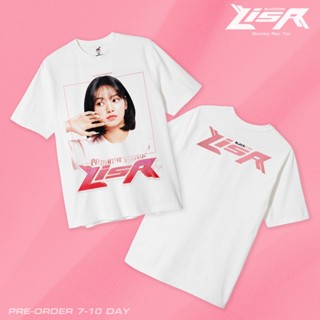 อ่อนนุ่ม 6 เสื้อยืด Lisa​​ Bootleg​ White T-shirt