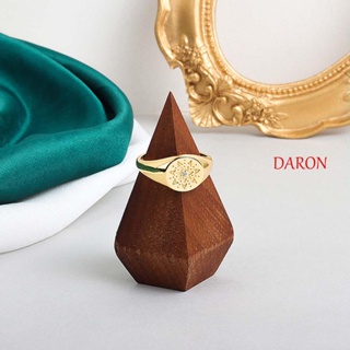 DARON แหวนเปิด ลายดอกทานตะวัน เข็มทิศ สไตล์ยุโรป และอเมริกา เครื่องประดับแฟชั่น สําหรับผู้หญิง