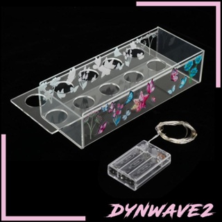 [Dynwave2] แจกันดอกไม้อะคริลิคใส ทรงสี่เหลี่ยม สไตล์โมเดิร์น สําหรับตกแต่งงานแต่งงาน