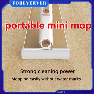 แฮนด์ฟรีฟองน้ำขี้เกียจ Mop ในครัวเรือน Mini Desktop ทำความสะอาดกระจก Mop Toilet Gap ดูดซับหน้าจอกระจก Wiper Table Mops fore