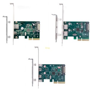 อะแดปเตอร์การ์ดขยาย BT PCIE Usb 3 1 พอร์ตคู่ Usb Type-C 10Gbps PCI-E 2 ชิ้น