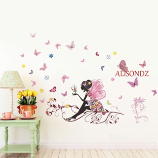 ALISONDZ สติกเกอร์ติดผนัง ลายนางฟ้า สําหรับตกแต่งบ้าน ห้องนั่งเล่น