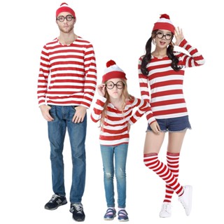 เครื่องแต่งกายคอสเพลย์ Wallys Wally สไตล์คู่รัก สําหรับครอบครัว แม่ และลูก