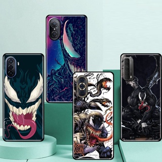 เคสโทรศัพท์มือถือซิลิโคน TPU กันกระแทก ลาย Marvel venom มีลายด้านข้าง สําหรับ Huawei P20 2019 P30 P40 PRO PLUS LITE 4G