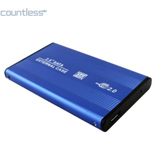 กล่องฮาร์ดดิสก์ภายนอก USB 2.0 SATA อะลูมิเนียมอัลลอย ขนาด 2.5 นิ้ว [countless.th]