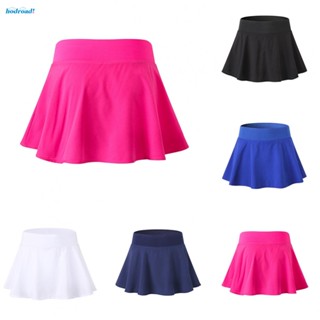 【HODRD】Womens Tennis Skirt Blue High Waist Sport Active Skirt for Dancing and Training【Fashion】