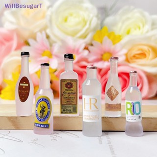 [WillBesugarT] เครื่องประดับเรซิ่น รูปขวดไวน์ แฮนด์เมด ขนาดเล็ก สีม่วง DIY 5 ชิ้น