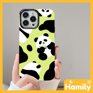 For iPhone 11 iPhone Case Black Glossy TPU Soft Shell Shockproof Protection Camera Cute Green Panda Compatible with iPhone 14 13 Pro max 12 Pro Max 11 xr xs max 7Plus 8Plus