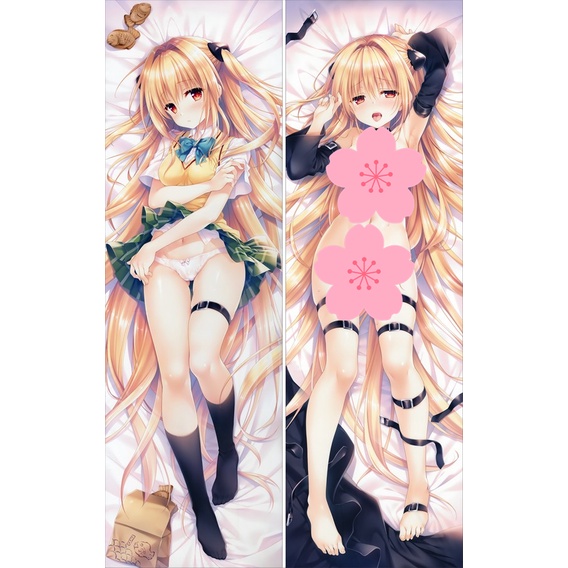 ปลอกหมอน ลายอนิเมะ To Love-Ru Golden Darkness Yami Dakimakura ขนาด 50x150 ซม. สีทอง สําหรับตกแต่งบ้า