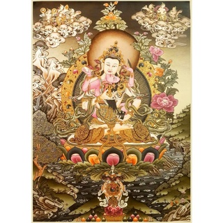 Vajrasattva โปสเตอร์ภาพวาดผ้าใบ สไตล์ทิเบตย้อนยุค สําหรับตกแต่งผนังบ้าน ออฟฟิศ