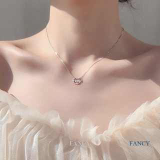 Fancy สร้อยคอ จี้คริสตัลเพทาย รูปดาวเคราะห์ ดาวเคราะห์ สไตล์โกธิค แฟชั่นสําหรับผู้หญิง