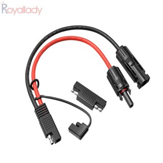 #ROYALLADY#Extension สายเคเบิ้ลแผงโซลาร์เซลล์ PV สีดํา สีแดง สําหรับรถยนต์ รถมอเตอร์ไซด์