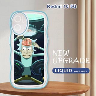 สําหรับ Redmi 10 5G 10C 10A 9C 9A 8 6A 5A 4A เคสโทรศัพท์มือถือแบบนิ่ม กันกระแทก กันรอยกล้อง ลายคลื่น Rick and Modi แฟชั่น