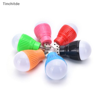 [Tinchitde] หลอดไฟกลางคืน LED USB ขนาดเล็ก แบบพกพา สีขาว สําหรับอ่านหนังสือ [Preferred]