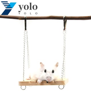 YOLO เปลแขวน ขนาดเล็ก พร้อมสายโซ่ปรับได้ สําหรับหนูแฮมสเตอร์