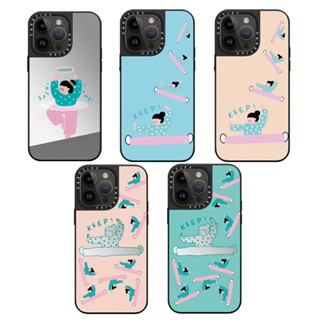 Casetifg เคสโทรศัพท์มือถือซิลิโคน TPU แข็ง ปิดด้านหลัง กันกระแทก ลายเด็กผู้หญิงโยคะ พร้อมกล่อง คุณภาพสูง สําหรับ iPhone 14 11 12 13 Pro Max 14Plus