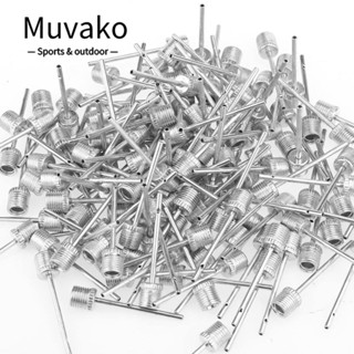 MUVAKO อะแดปเตอร์เข็มปั๊มลม สเตนเลส สําหรับฟุตบอล 100 ชิ้น ต่อชุด