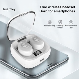 Huarmey หูฟังอินเอียร์ไร้สาย บลูทูธ หน้าจอดิจิทัล LED ABS ประหยัดพลังงาน สําหรับบ้าน 1 ชุด