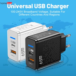 65w Usb C Charger Usb Type C Charger Fast Charging Qc3.0 โทรศัพท์มือถืออะแดปเตอร์ชาร์จสำหรับ Iphone Huawei Xiaomi Samsung homelove