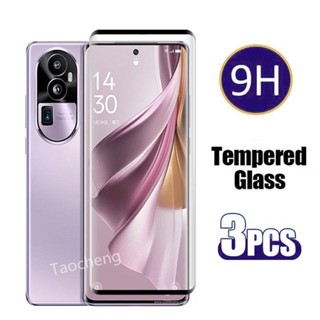 ฟิล์มกระจกนิรภัยกันรอยหน้าจอ HD แบบเต็มจอ สําหรับ Oppo Reno 10 Pro + Reno10Pro+ Reno10ProPlus 5G 2023 3 ชิ้น