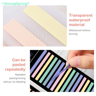 Amongspring&gt; สติกเกอร์กระดาษโน้ต โพสอิท กันน้ํา กันฝน สีโปร่งใส 300 แผ่น