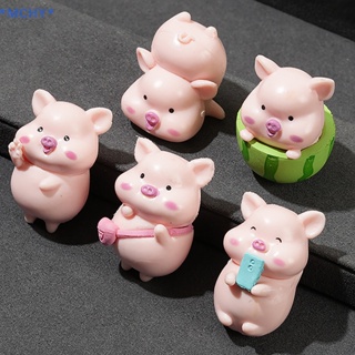 Mchy&gt; ใหม่ ฟิกเกอร์ตุ๊กตาแตงโม หมู 3D ขนาดเล็ก DIY สําหรับตกแต่งสวน โต๊ะ เคสโทรศัพท์