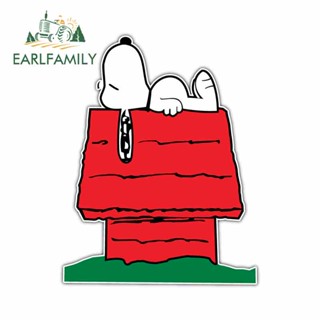 Earlfamily สติกเกอร์ ลายการ์ตูนกราฟิก Snoopy Dog 3D ขนาด 13 ซม. x 10.3 ซม. สําหรับติดตกแต่งรถยนต์ รถบรรทุก DIY