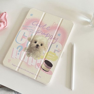 เคสอะคริลิคแข็ง ลายลูกสุนัข สีขาว สําหรับ IPad Mini6 IPad 5 6 7 8 9 10 Air Air1 Air2 Air3 Air4 Air5 10.9 นิ้ว Pro10.5 IPad10.2 นิ้ว Pro11 Pro12.9 2018 2020 2021