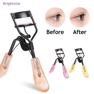 Brightstar ที่ดัดขนตา คลิปดัดขนตา เครื่องสําอาง เครื่องมือความงาม ทนทาน เหล็กคาร์บอน ซิลิโคน แผ่นเติม ล็อค ของขวัญ ที่จับ กลิตเตอร์ ใหม่