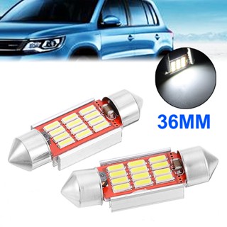 หลอดไฟ LED 36 มม. C5W 12SMD สําหรับติดป้ายทะเบียนรถยนต์