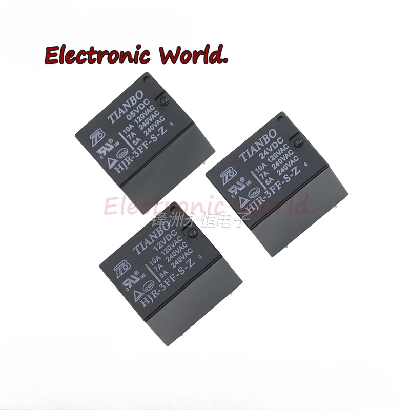 ของแท้ รีเลย์พาวเวอร์ TIANBO HJR-3FF-S-Z 12VDC 5VDC/24VDC 5 Pins