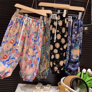 ❤พร้อมส่ง❤กางเกงกันยุง กางเกงฤดูร้อนเด็ก กางเกงเด็กผู้ชายหญิง ฝ้ายบางเฉียบ อายุ 1-10 ปี size 90-140ซม.