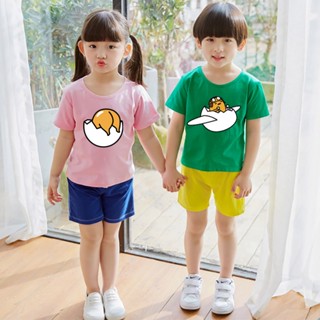 เสื้อยืด พิมพ์ลายไข่ขี้เกียจ Gudetama 5 สี สําหรับเด็กผู้ชาย และเด็กผู้หญิง อายุ 1-12 ปี