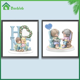 【Doub X ✮】ภาพจิตรกรรมปักครอสสติตช์ รูปตุ๊กตาโมเสก 5D DIY