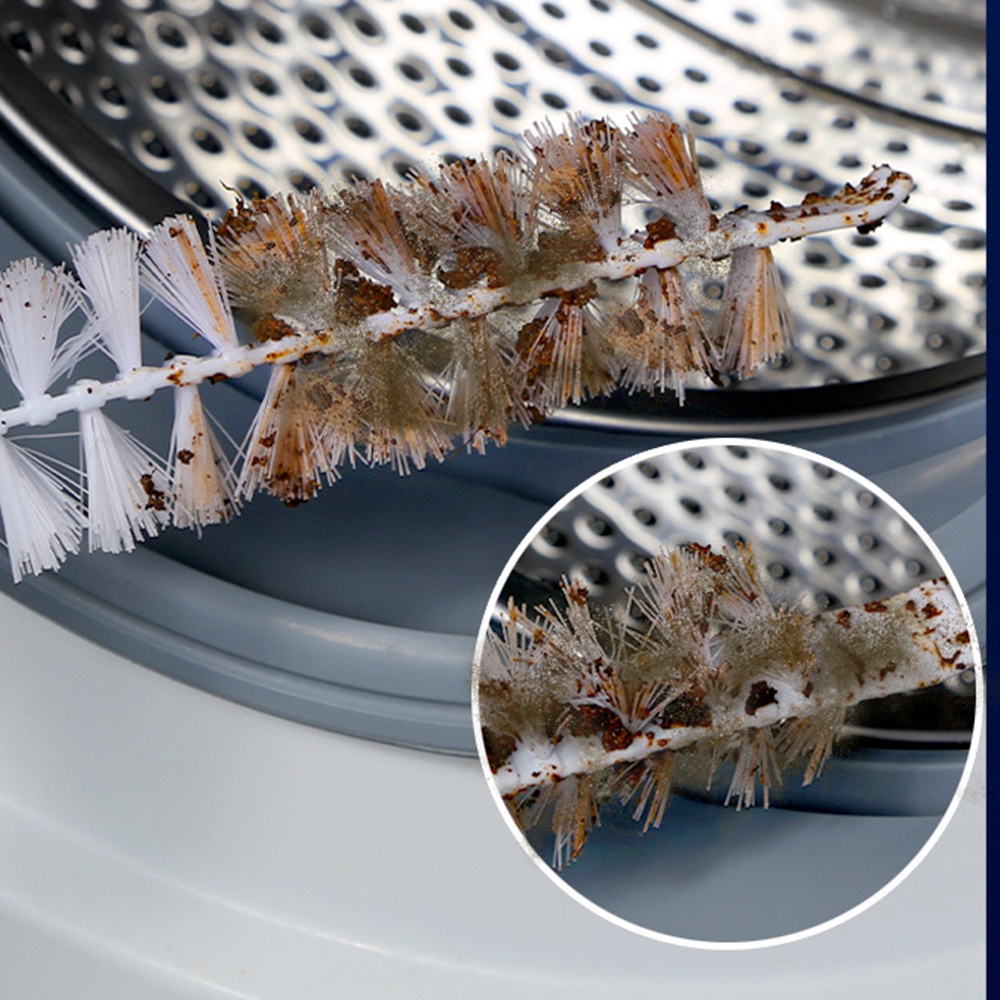 แปรงทําความสะอาดเครื่องซักผ้า ทรงกระบอก ด้านใน / ไนลอนพับได้ ผงซักฟอก สิ่งสกปรก / แปรงทําความสะอาด ยืดหยุ่น ทนทาน / เครื่องมือทําความสะอาดในครัวเรือน พร้อมผมยาว - รูปที่ 3