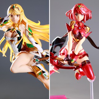 Xenoblade 2 mythra Pyra PVC figure with kids toy box