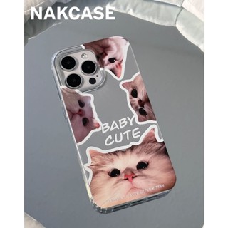 Ins ใหม่ เคสป้องกันโทรศัพท์มือถือ ลายแมวหน้าใหญ่น่ารัก กันกระแทก สําหรับ Apple Iphone 14promax 13 11 14pro 13pro 14