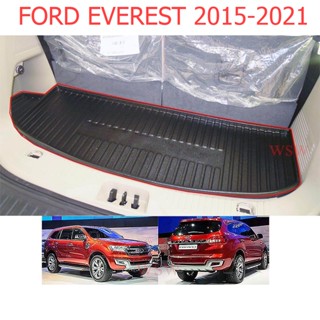 ถาดวางของท้ายรถ Ford Everest 2015 - 2021 สีดำ ถาดวางของ ถาดท้าย ฟอร์ด เอเวอร์เรส ถาดหลังรถ ถาดรองกันเปื้อน เอเวอเรสต์