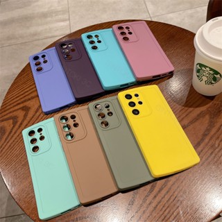 [8 สี] Samsung Galaxy S23 Ultra S22 Plus เคสนิ่ม กันกระแทก TPU ขอบโค้ง เคสป้องกันกล้อง ที่มีสีสัน น่ารัก แฟชั่น อิน ทิกโตก ยอดนิยม