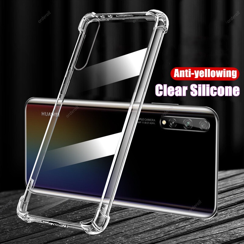 สําหรับ Huawei Y8P 2020 AQM-LX1 ยืดหยุ่นยางนุ่มคริสตัลใส Slim ป้องกัน Jelly ฝาครอบเสริมกันกระแทกมุมก