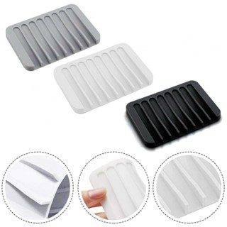 Soap Holder Silicone Soap Rack Bathroom Non-slip Drain Silicone Soap Rack